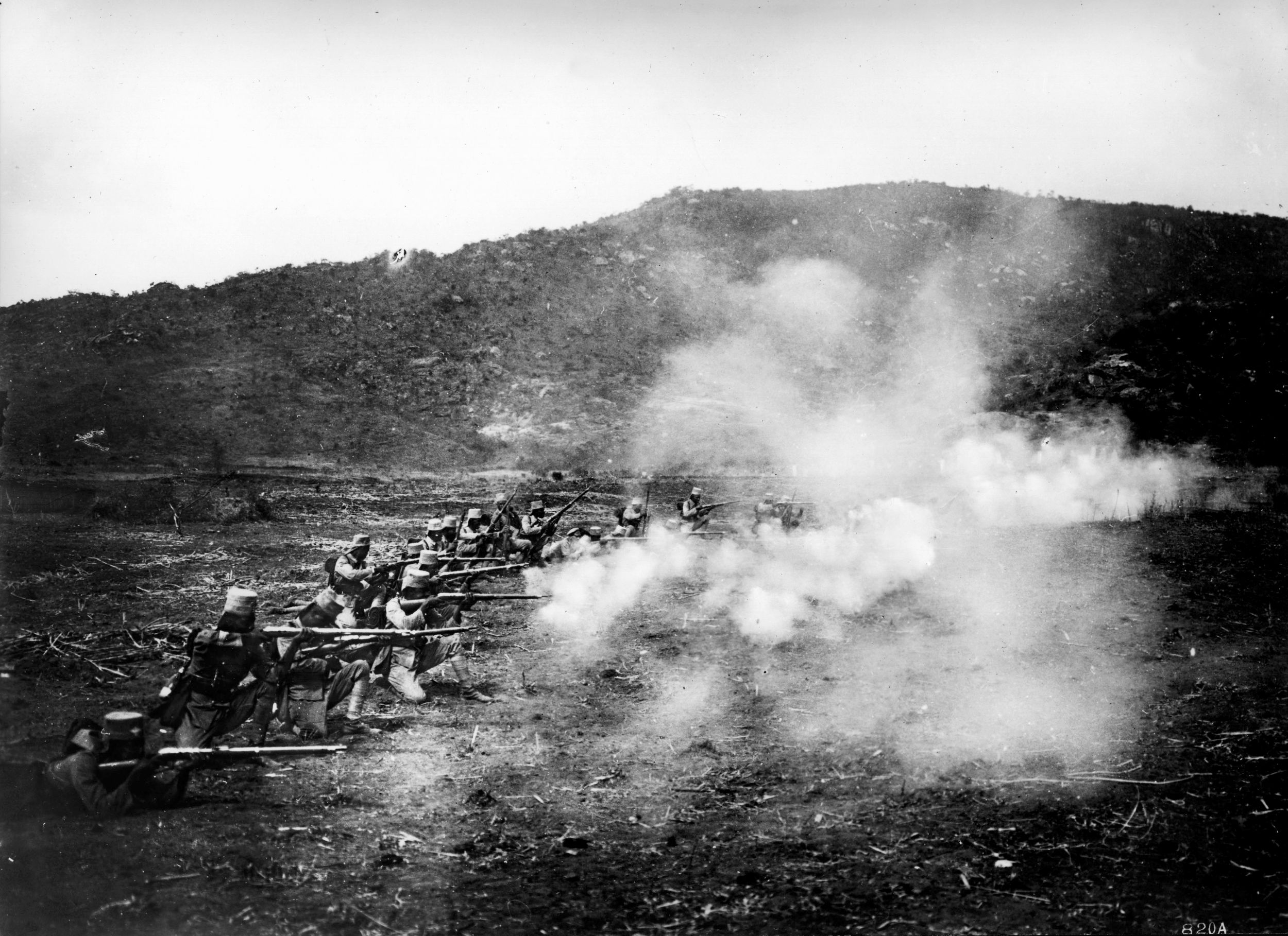 Quick-firing Askaris hold off Allied troops. The native Africans more than held their own in war. 