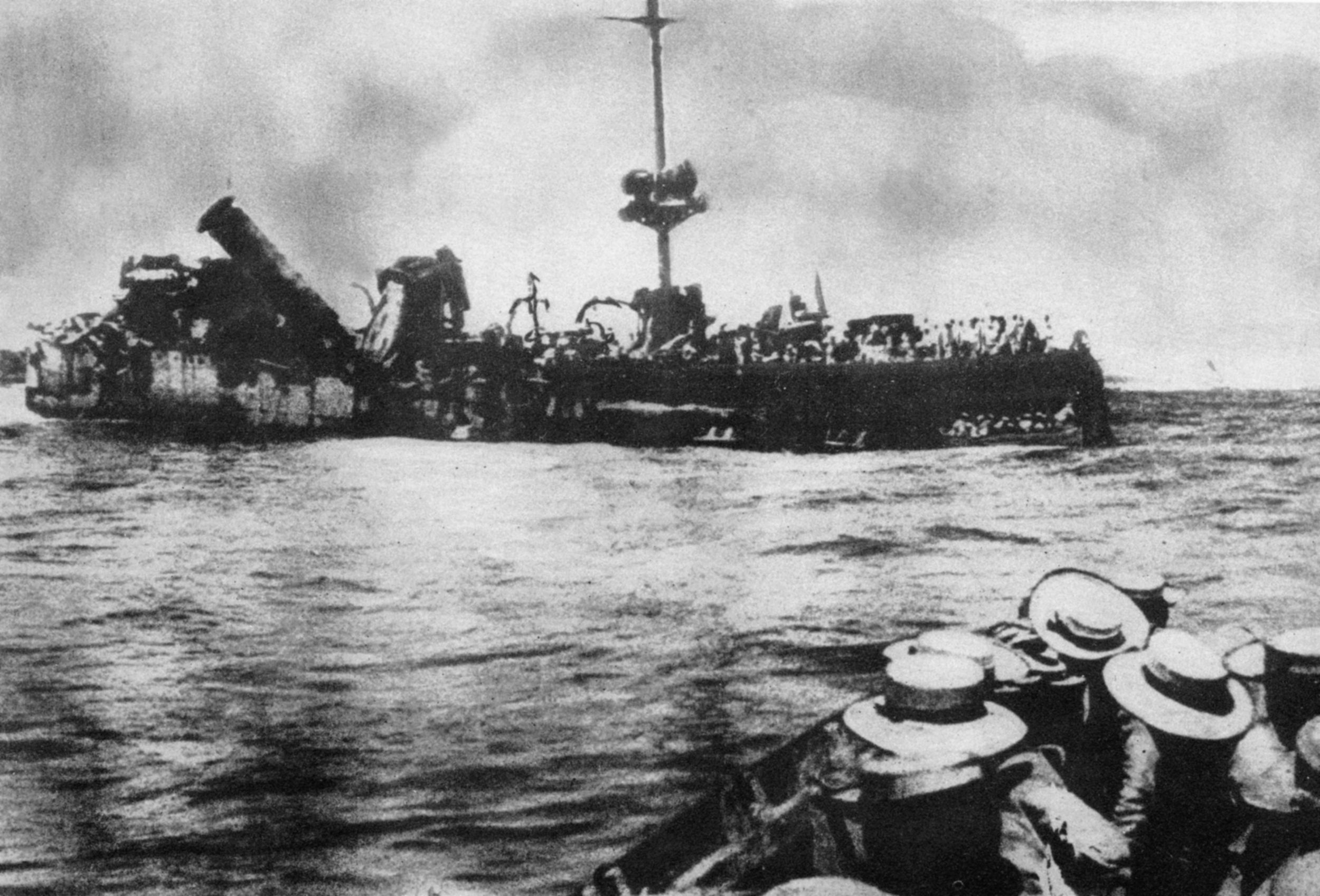 German cruiser Emden was destroyed by British fire at Jutland.