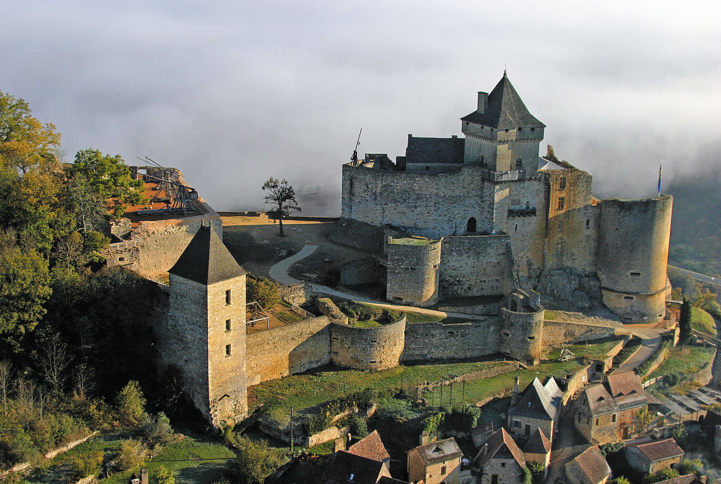 A view of the 13th century Chateau de Castelnaud in southwestern France.