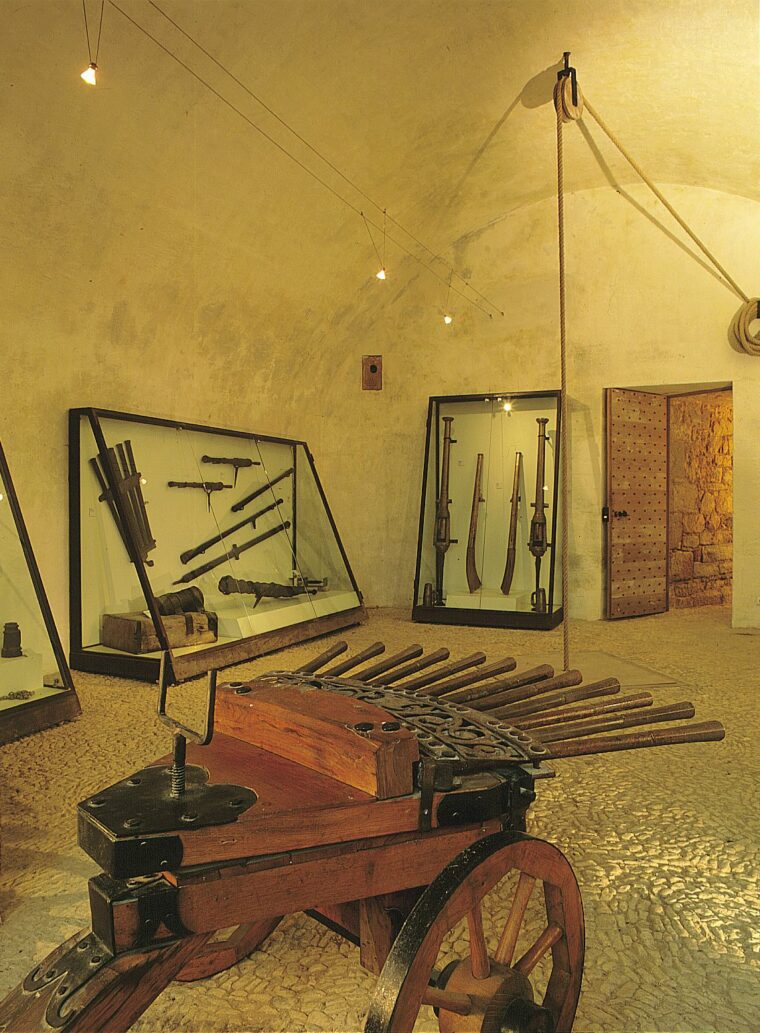 A prize museum exhibit is this replica of a 16th century organ gun based on sketches by Leonardo da Vinci. 