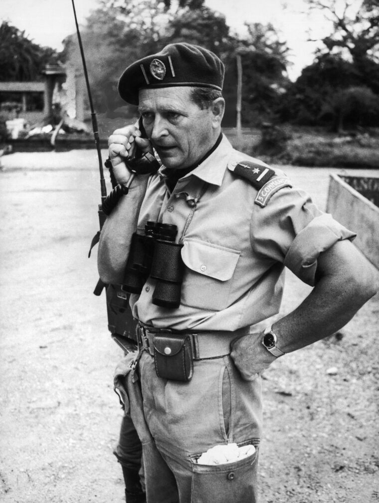 Irish-born “Mad” Mike Hoare used his British Army training to carve out a notorious reputation as a mercenary leader in the Belgian Congo.