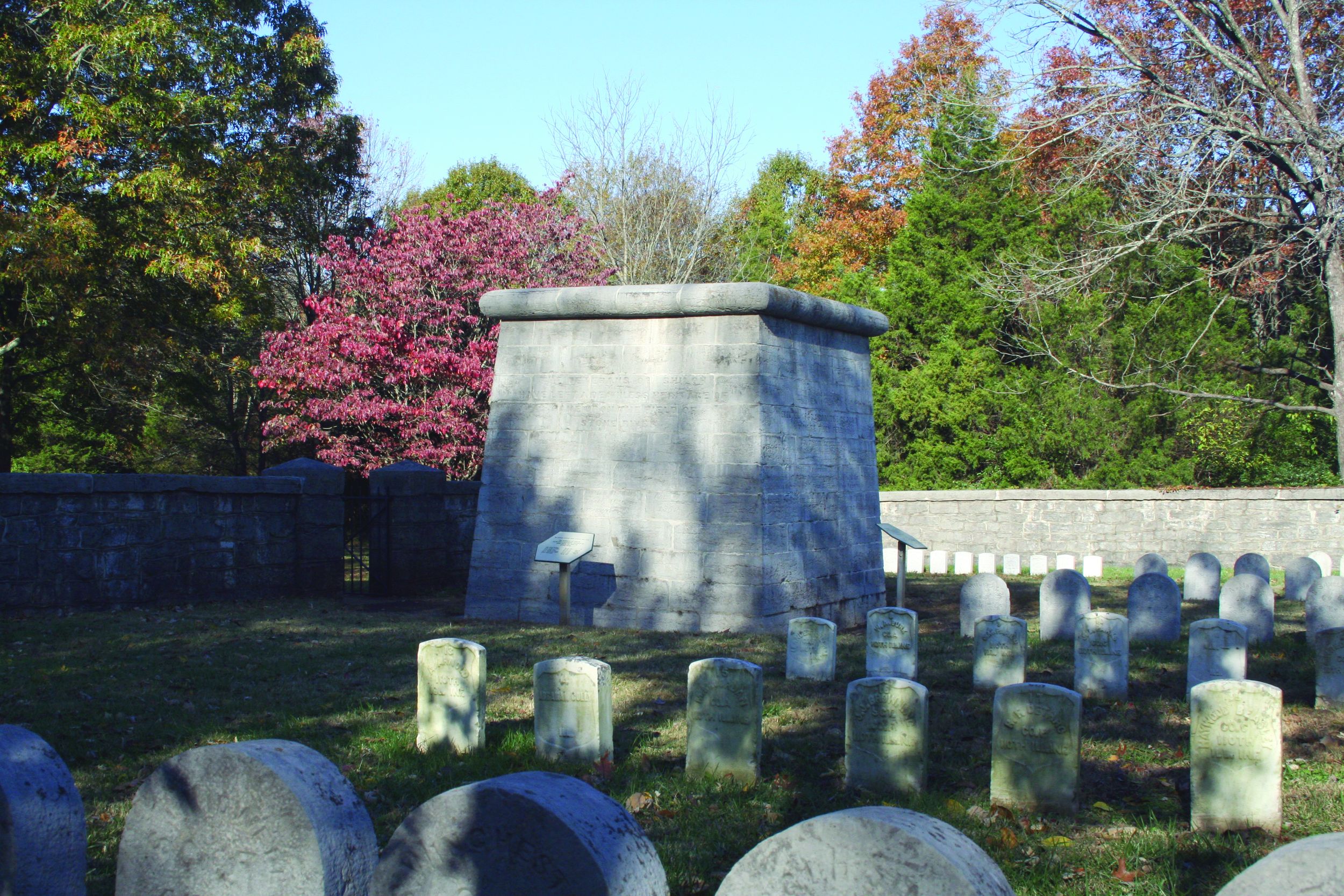 The limestone monument erected by members of Colonel William B. Hazen’s brigade is the nation’s oldest intact Civil War monument.