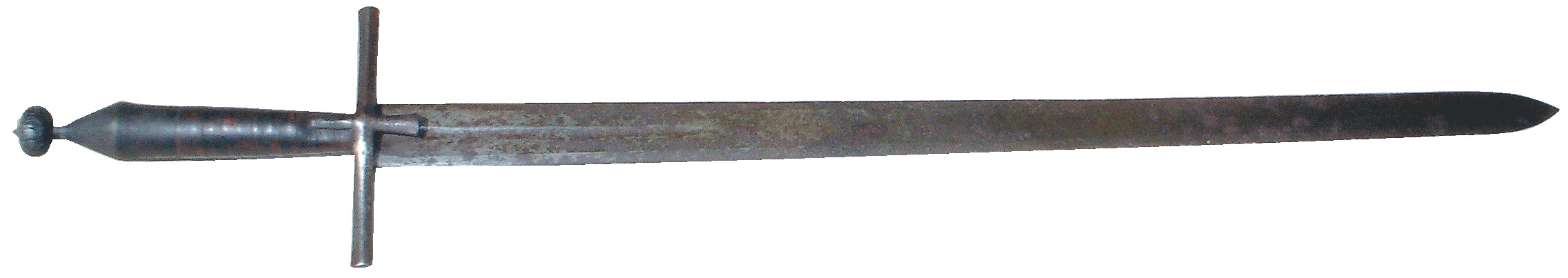 The hand-and-a-half, or bastard, sword was a later version of the broadsword.