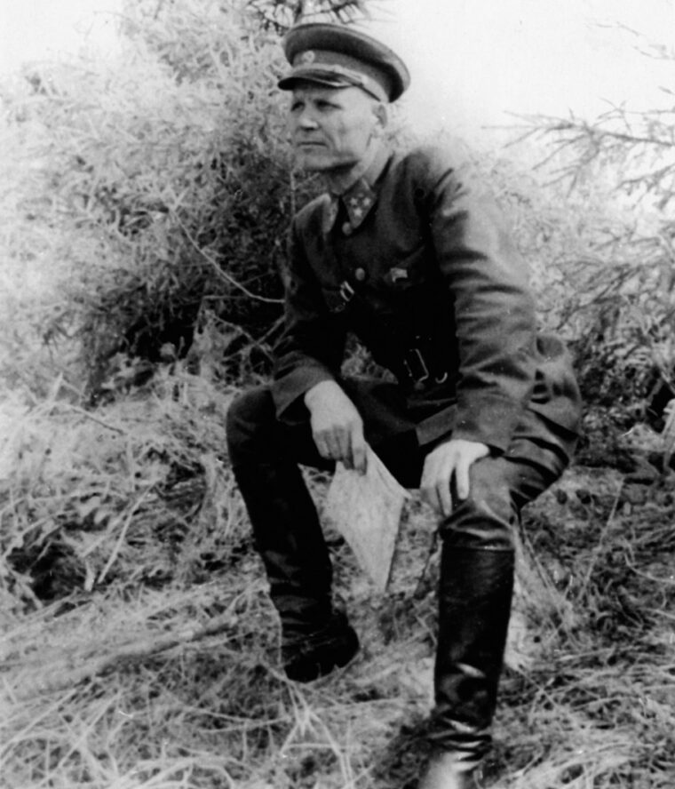 Colonel General Ivan Konev commanded Red Army troops on the Western Front during offensive operations which led to the reversal of the tide of German victories in the East.