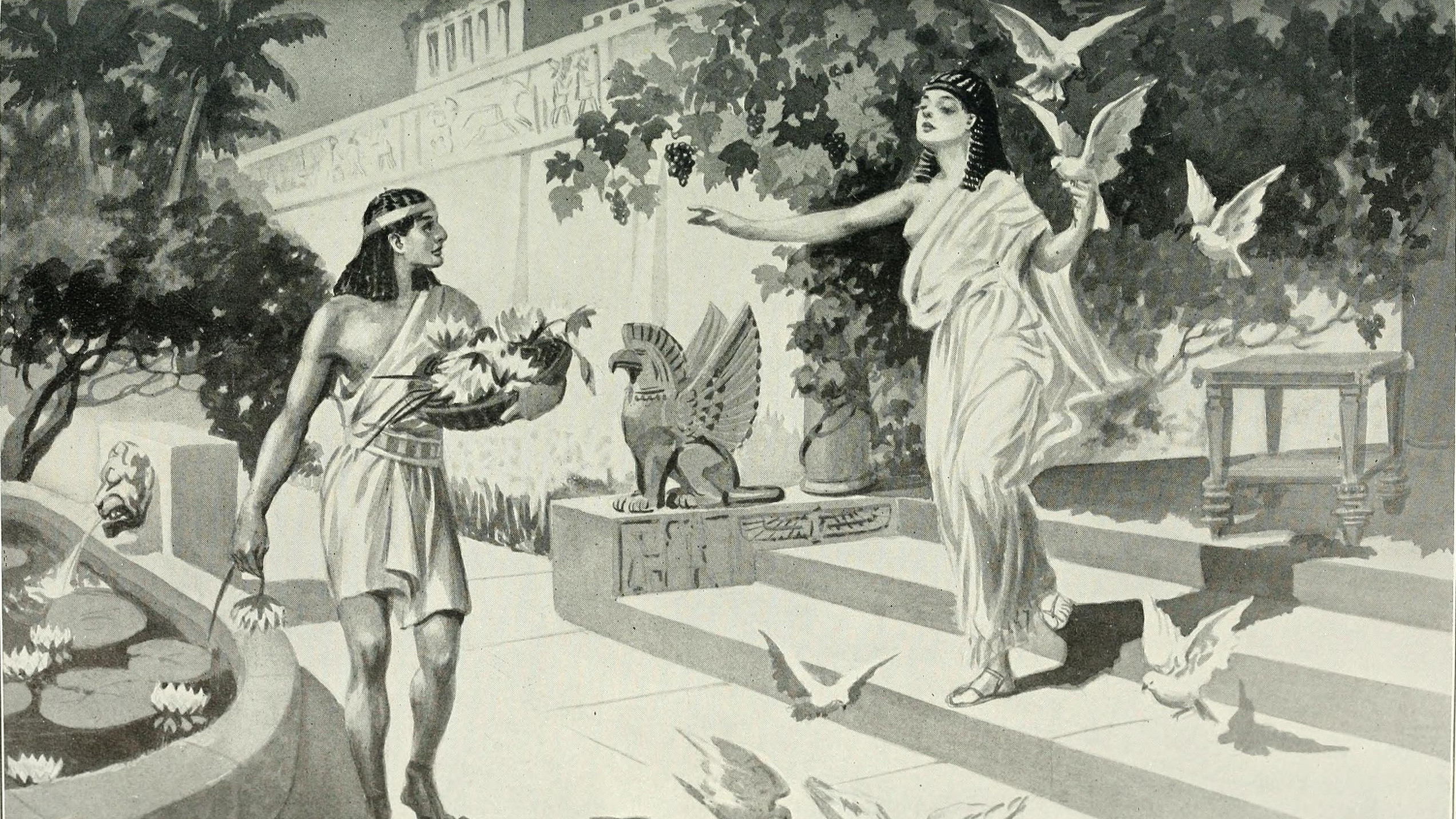 "The Legend of Sargon (The Goddess Ishtar Appears to Sargon, the Gardener's Lad)" By the contempoarary artist, Edwin J. Prittie"