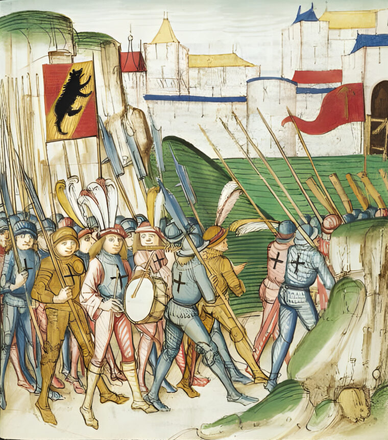 Charles the Bold’s forces converge on Grandson.