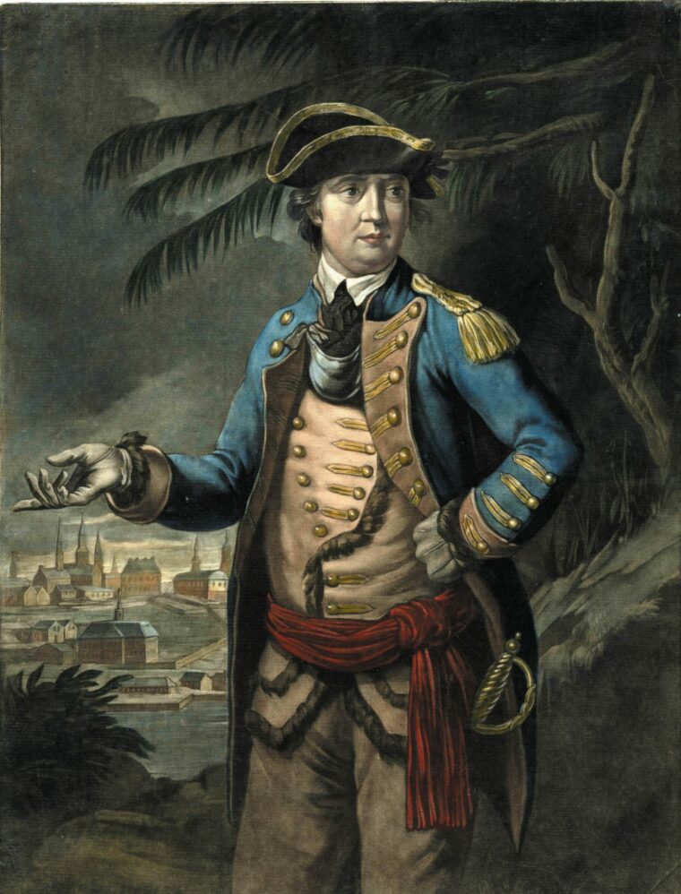 Benedict Arnold in Colonel dress blues.