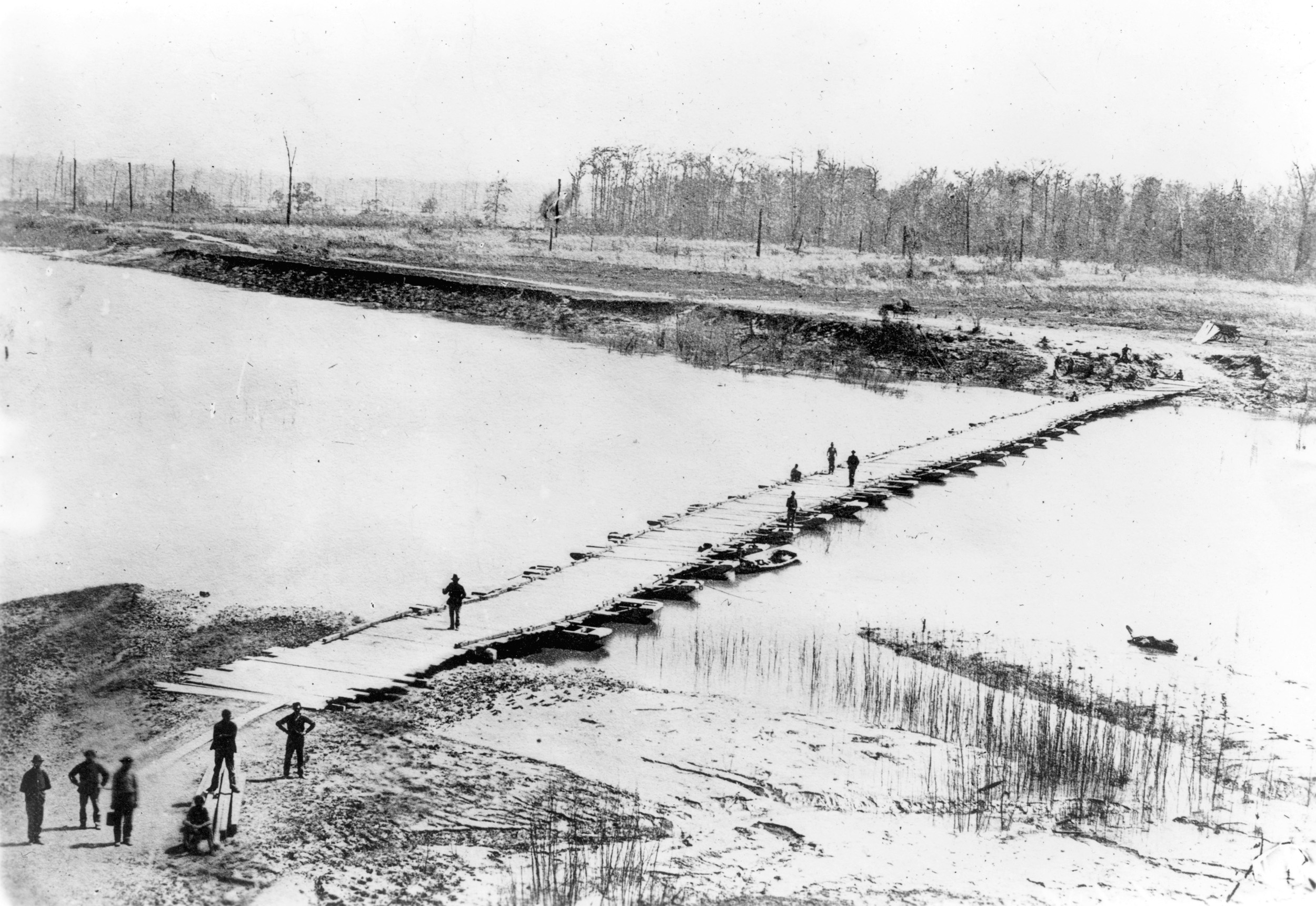 The Big Black bridged.  Union engineers built this floating bridge the day after the battle.