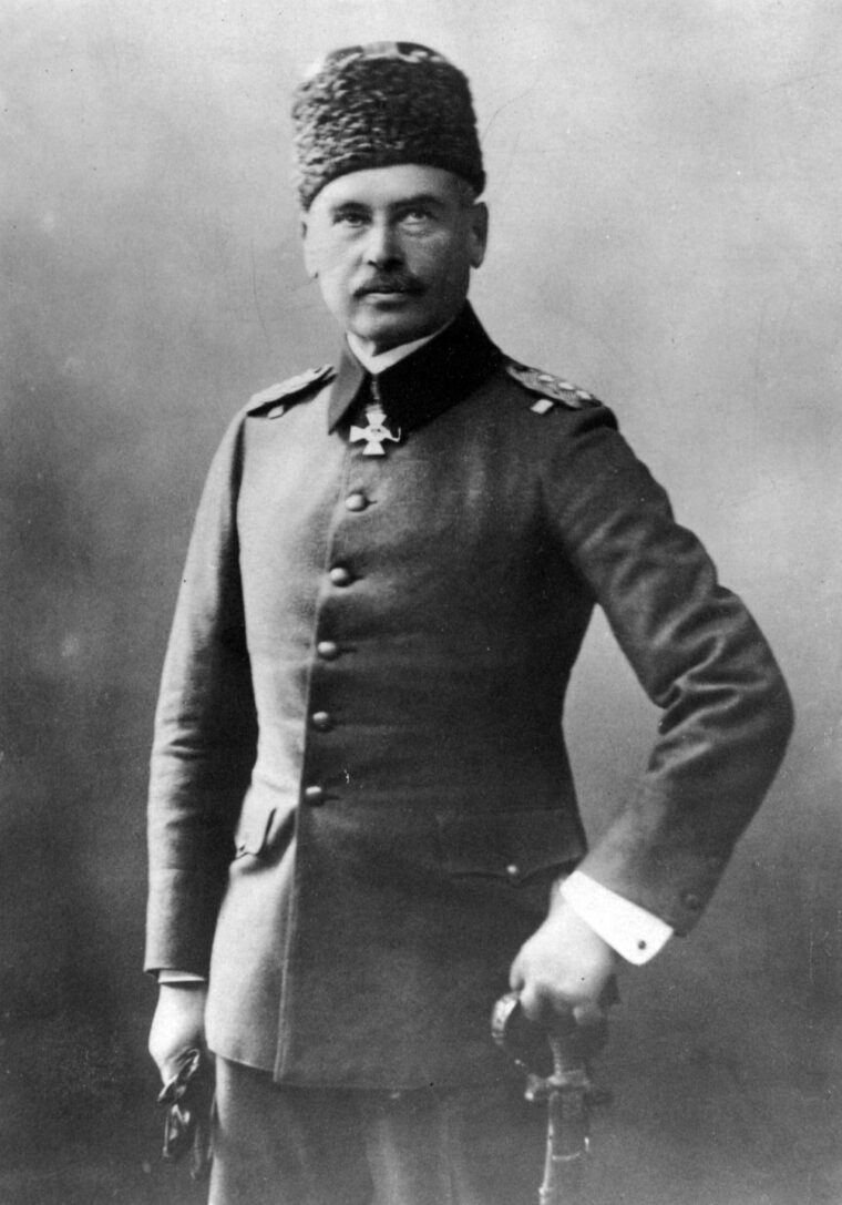 German General Liman von Sanders commanded the Turkish forces.