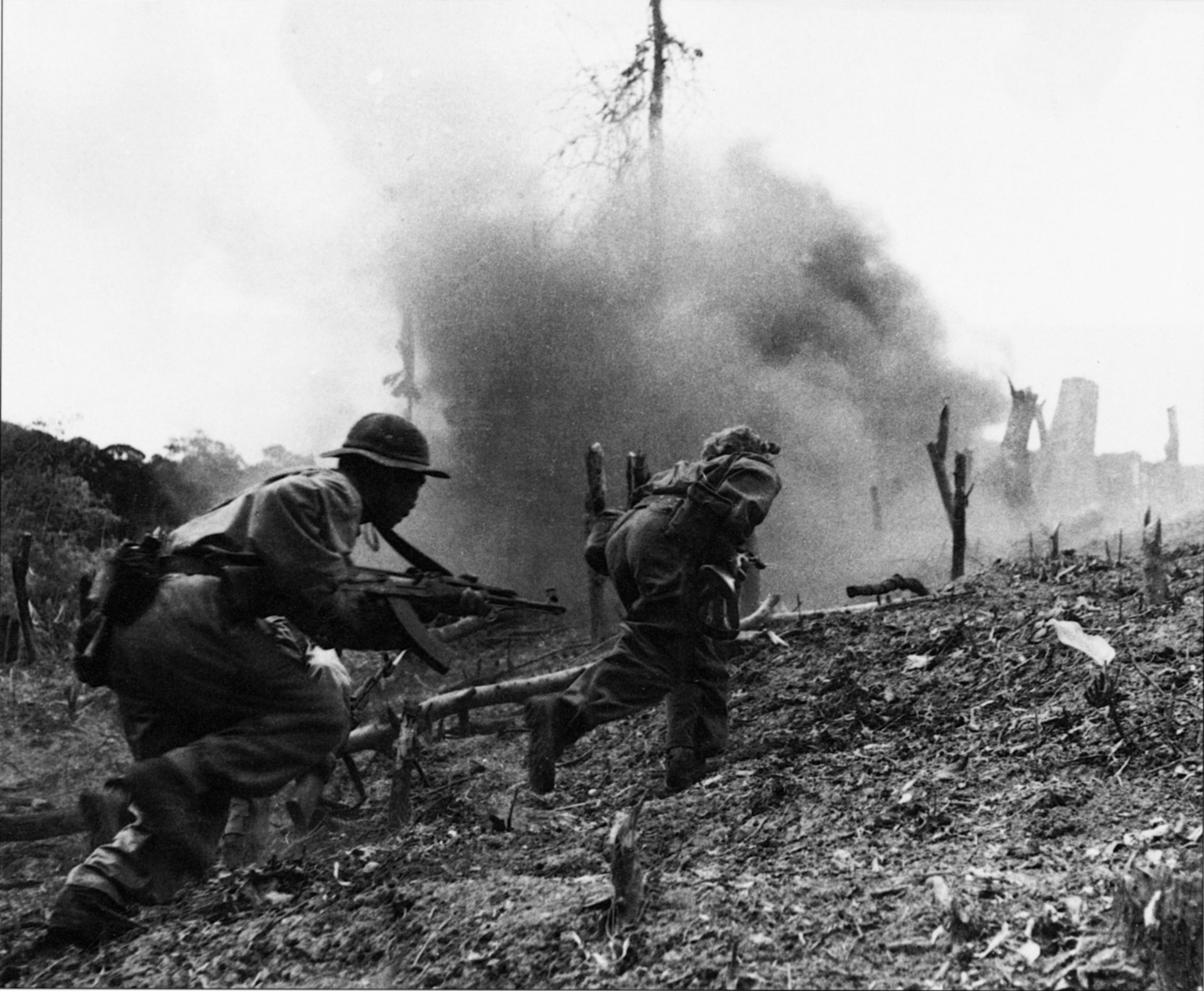 A bogus NVA photo purports to show an assault on the Marines at Khe Sanh. The terrain is too gentle, and such attacks usually came at night to avoid American artillery fire.