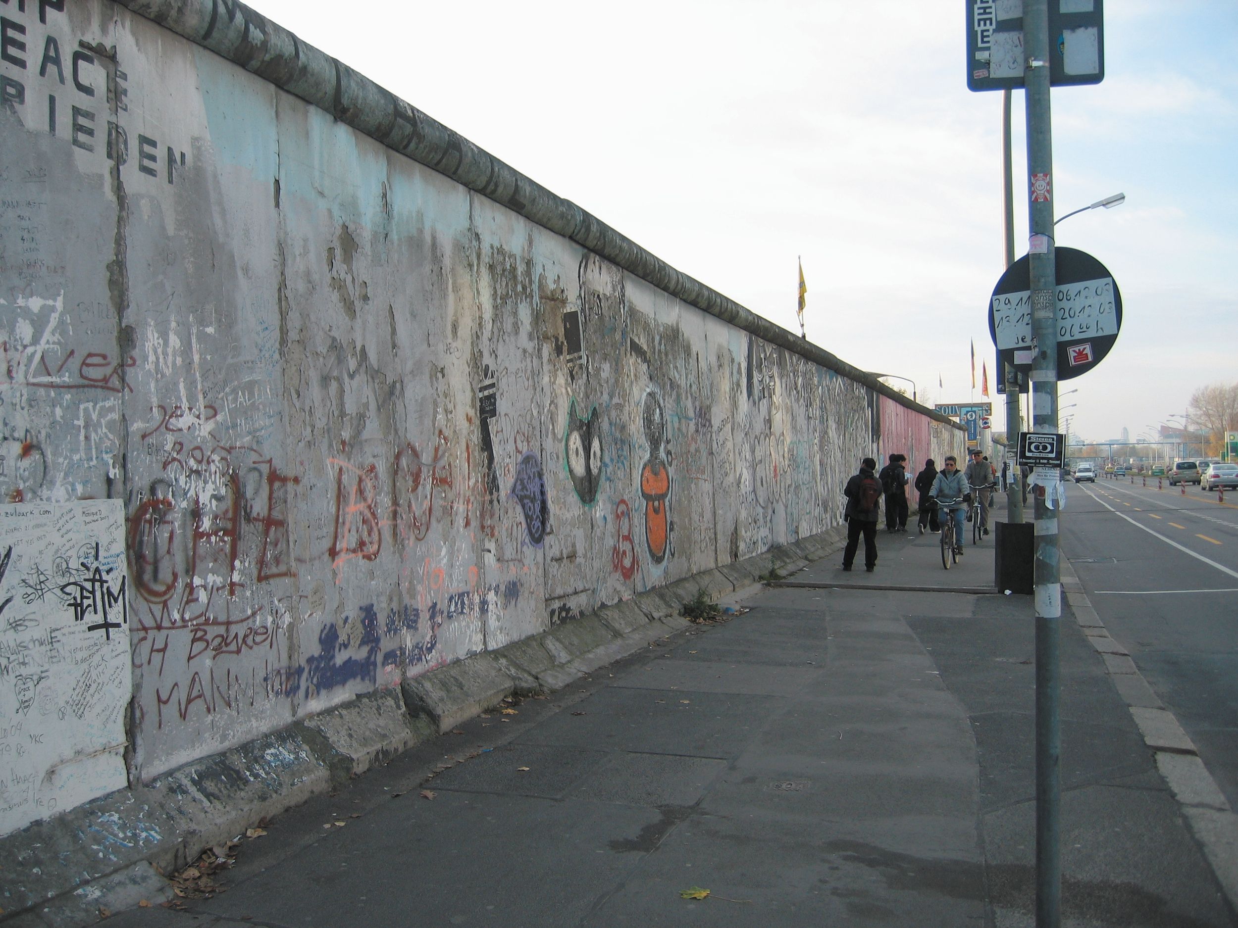 A remnant of the Berlin Wall today.