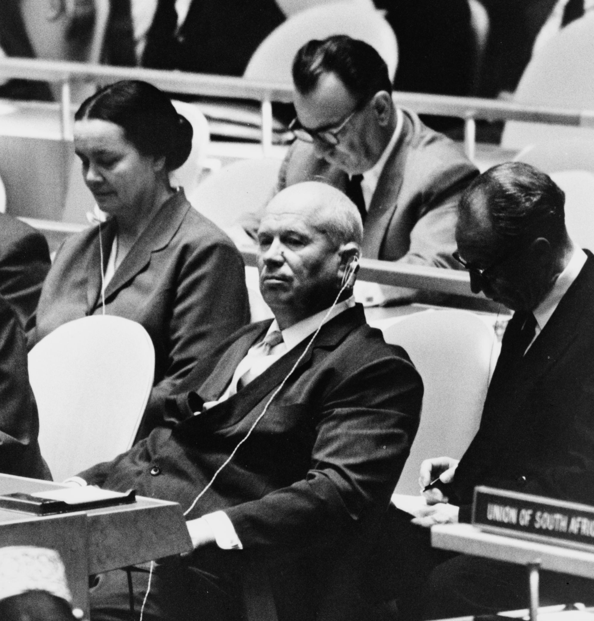 Soviet Premier Nikita Khrushchev at the United Nations in September 1960.