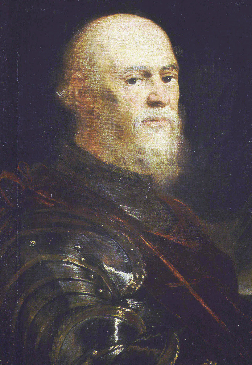 Doge Sebastiano Veniero commanded the Venetian contingent of the Christian fleet. He was 75 years old at the time.