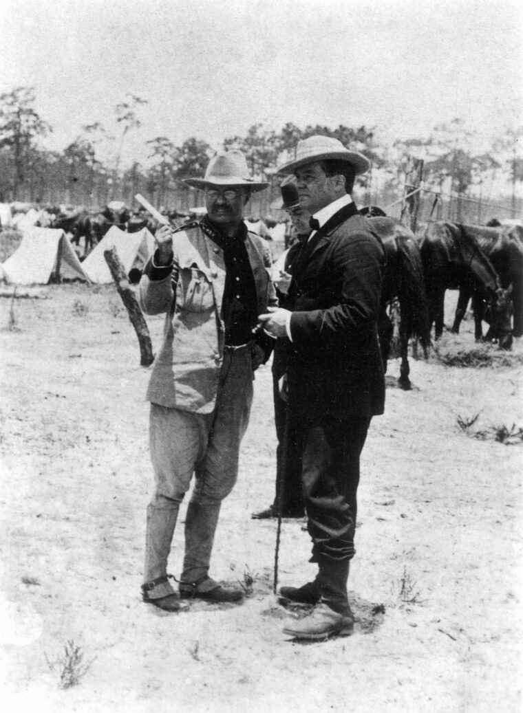 A young Winston Churchill as a war correspondent at Bloemfontein, South Africa, during the Boer War.