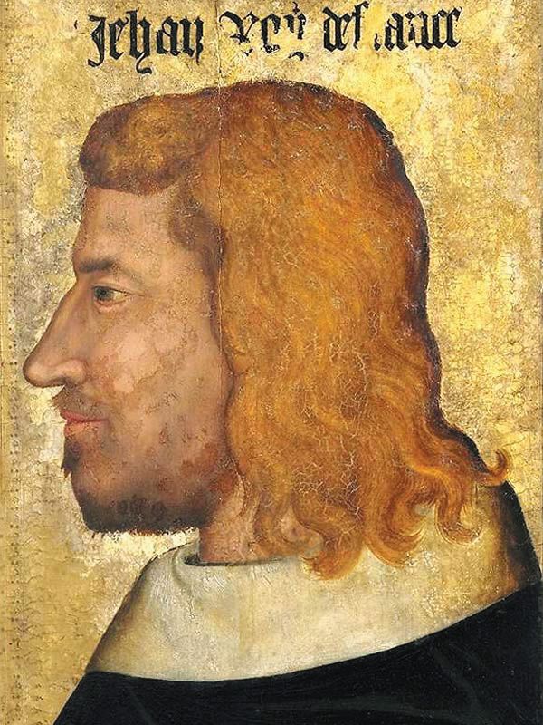 First known portrait of John II, dated 1360, the year he was released from an English prison.