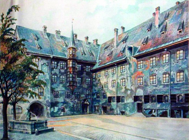 One of Hitler’s student paintings. Scholars have judged the future fuehrer’s work pedestrian and uninspired. 