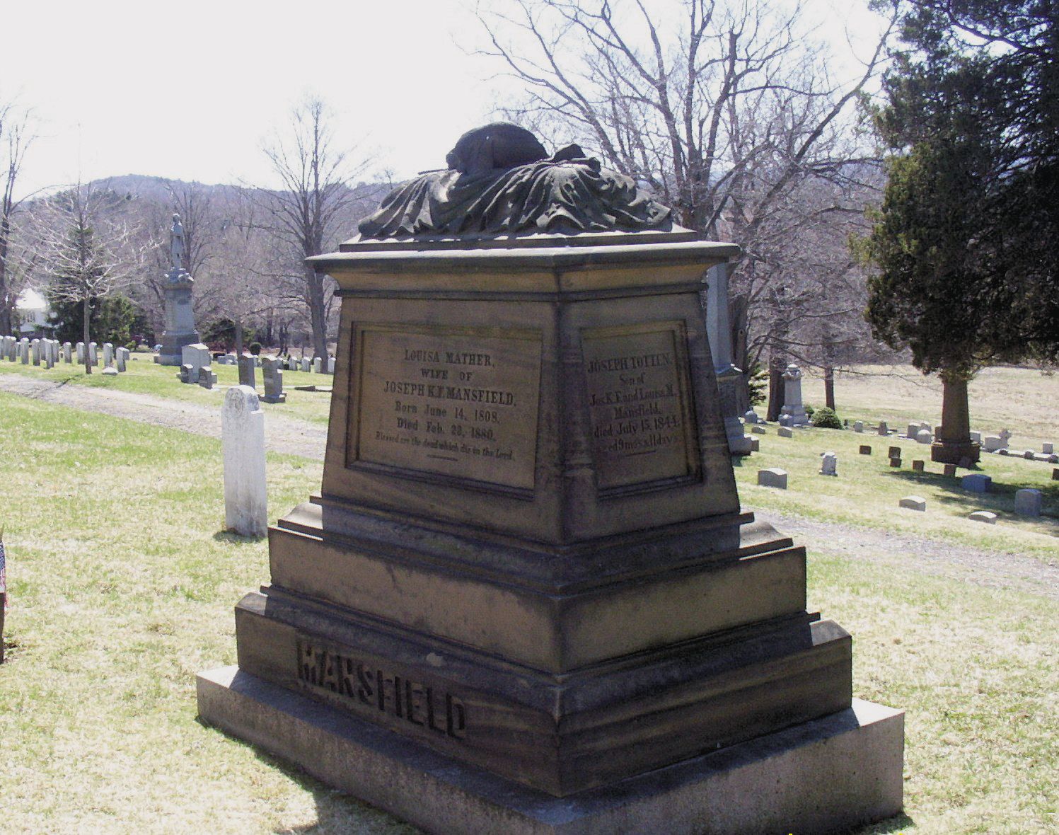 Mansfield’s grave. He was the oldest general killed in the war.