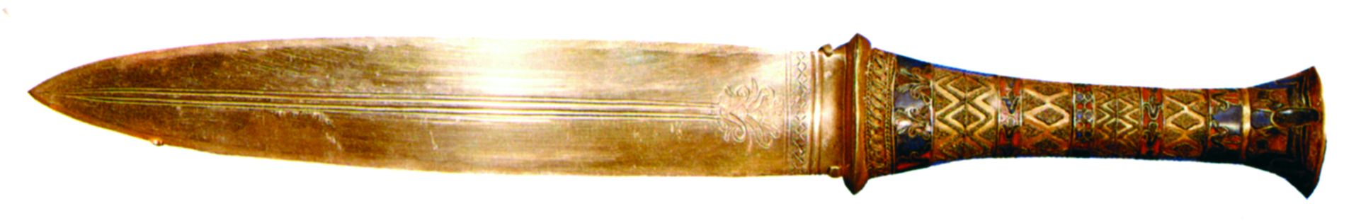 A 14-century bc gold dagger from the tomb of Tutankhamen.
