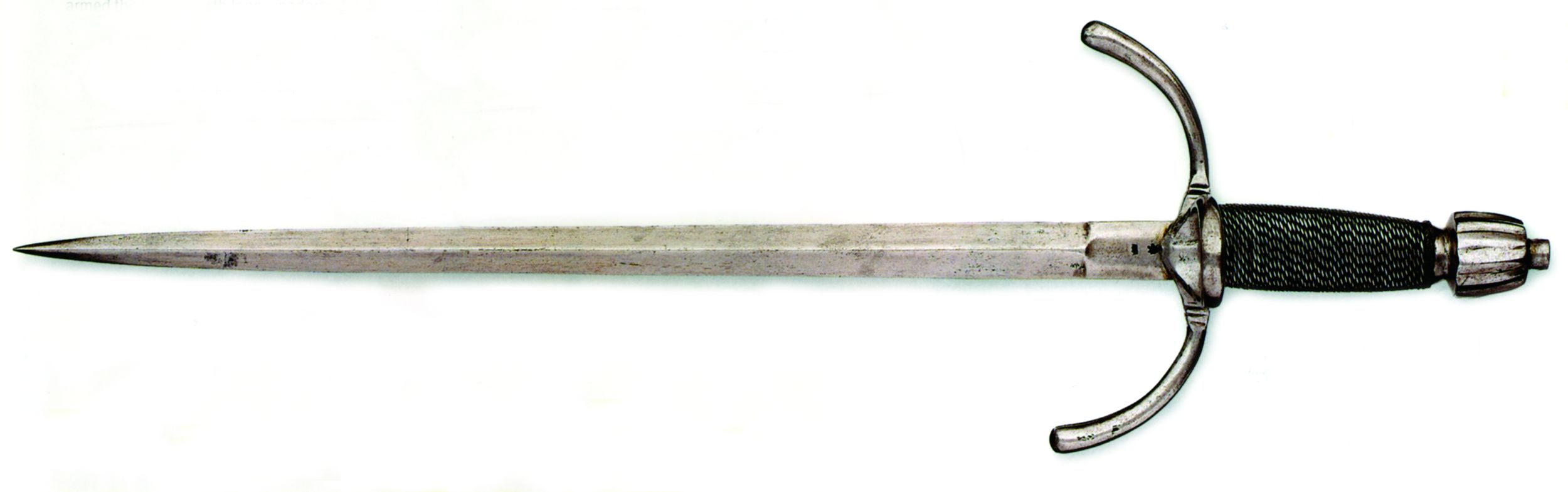 A 16th-century quillon dagger. Forward-facing quillons are typical of left-handed daggers. 