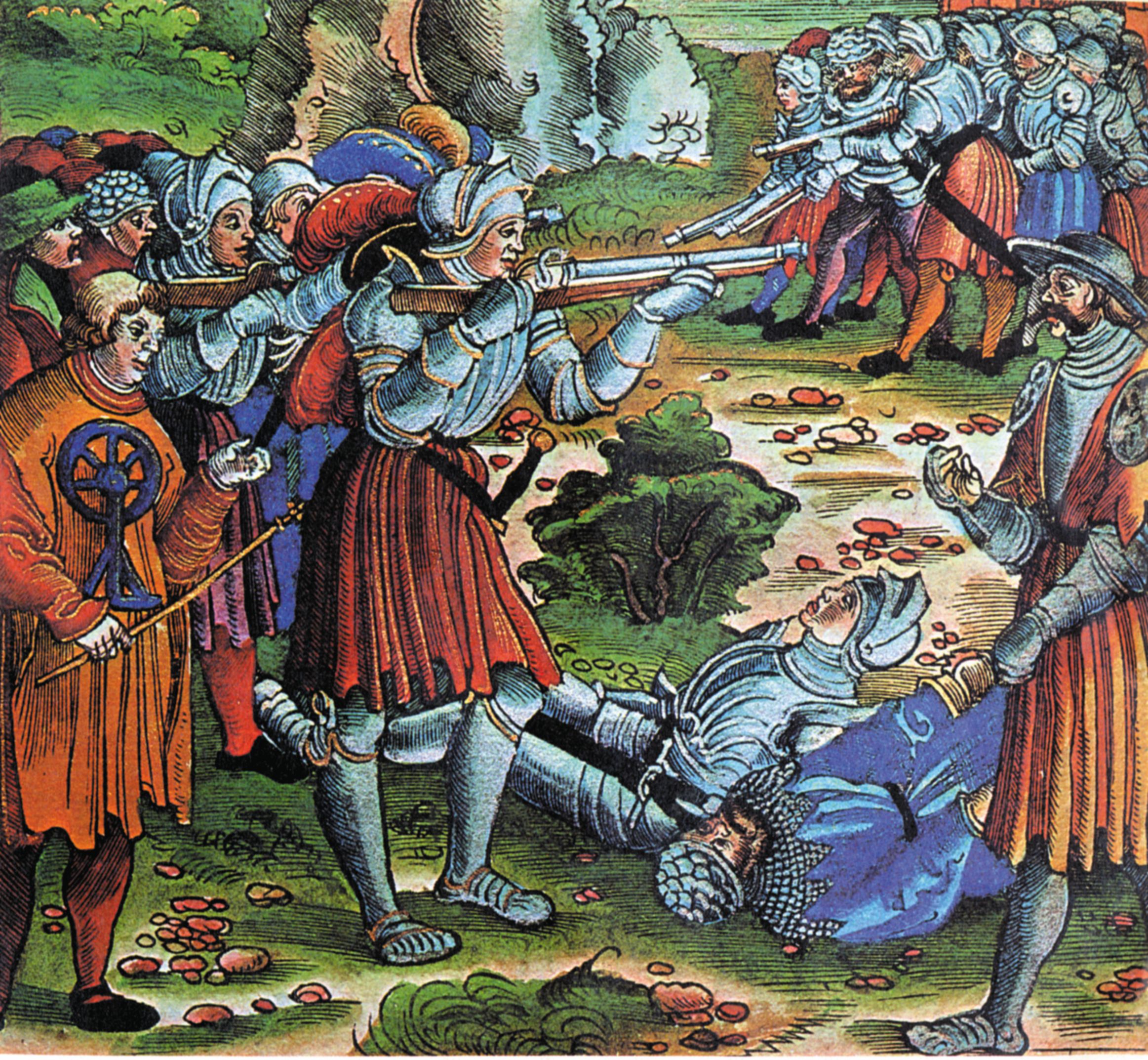 Arquebusiers flourish their lethal new weapons in this 15th-century German manuscript. Cordoba caught on early to the weapon’s revolutionary potential.