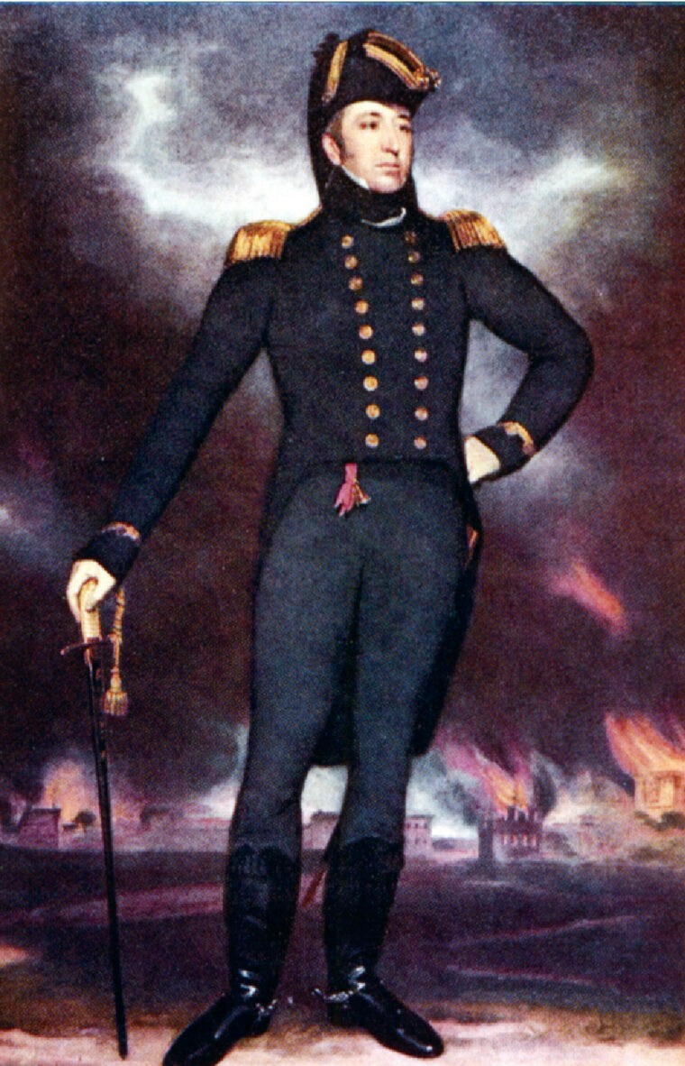 Rear Admiral Sir George Cockburn,“the man who burned the White House,” as depicted by Sir Thomas Beechey.