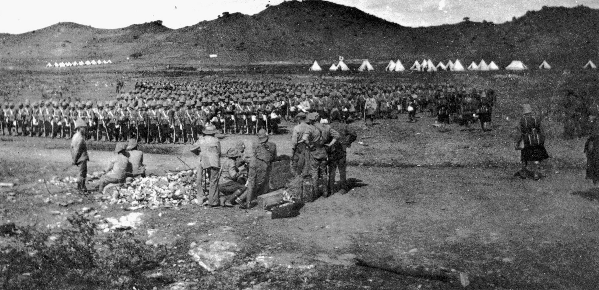 The Royal Canadian Regiment camp at De Aar, South Africa, in 1900.