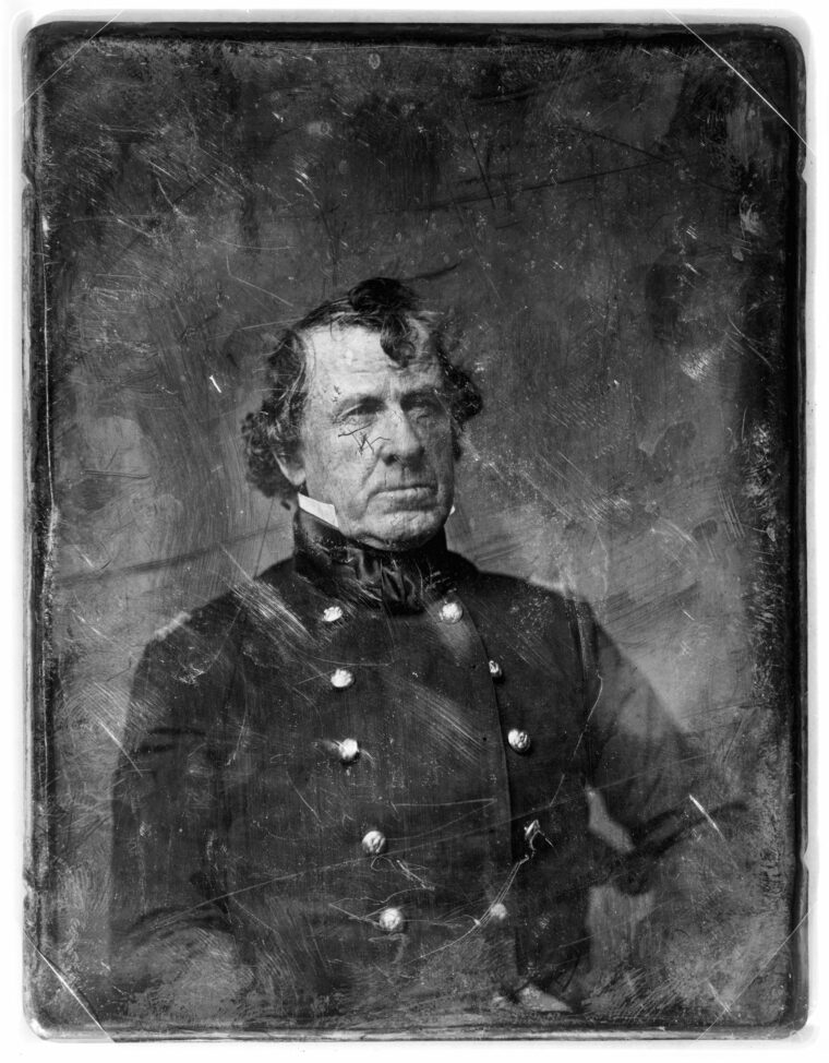 William Gates was Colonel of the 3rd Artillery during the Mexican War. The exact date this photograph was taken by Matthew Brady’s studio is unknown.