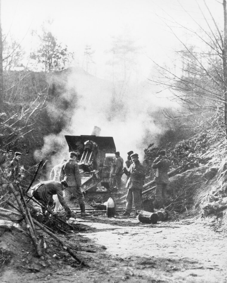 The Germans fired as many as 30 shells per second at the beginning of the battle.