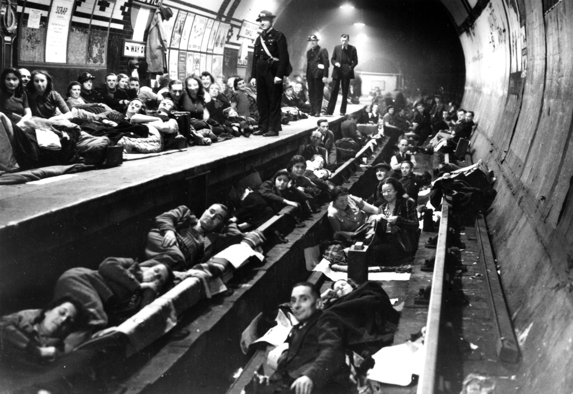 Seventy-nine of London’s tube stations served as air raid shelters during the Nazi Blitz of 1940. Although they provided a great deal of protection against the lethal bombs of the Luftwaffe, the stations could not survive a direct hit by a heavy explosive.