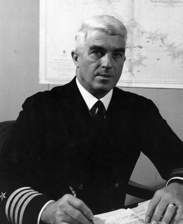 Rear Admiral Daniel J. Callaghan commanded the U.S. Navy task force during the naval battle off Guadalcanal on the night of November 13, 1942.