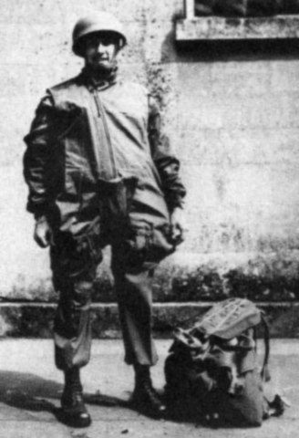 Shown in full combat gear, airborne officer John Singlaub was one of many paratroopers who added considerable weight to their bodies when fully loaded with equipment.