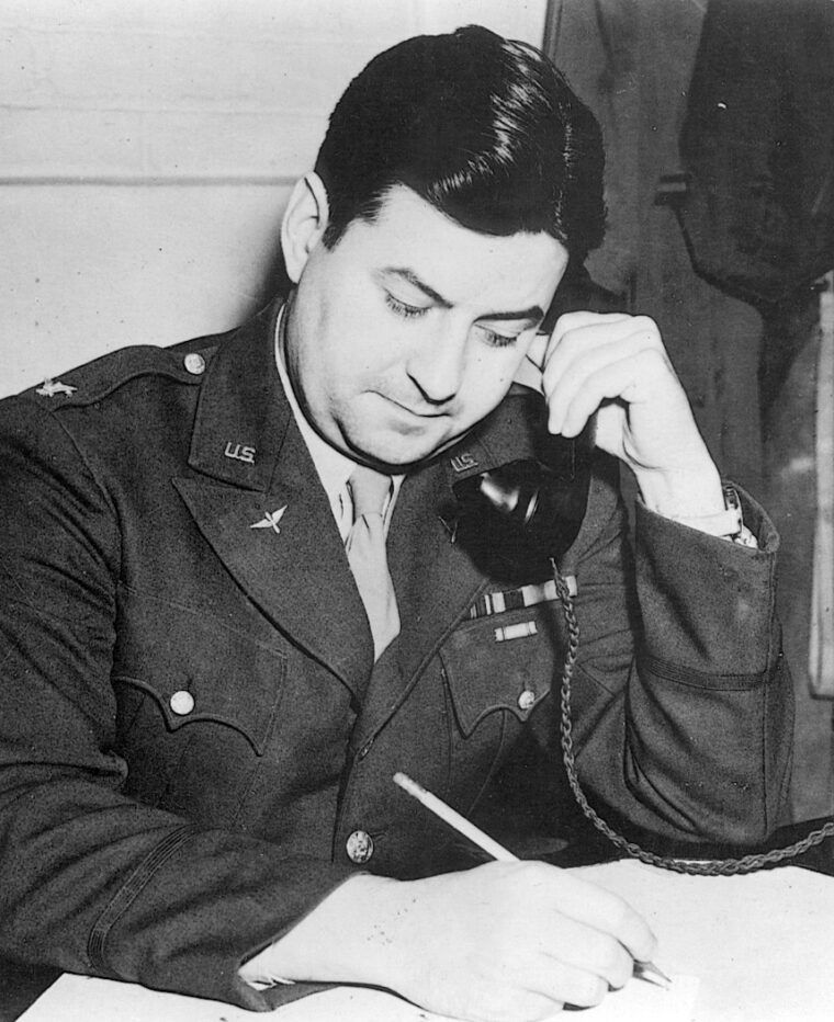 Colonel Curtis E. LeMay commanded the U.S. 4th Bomber Wing and flew at the head of the American formations that attacked Regensburg.