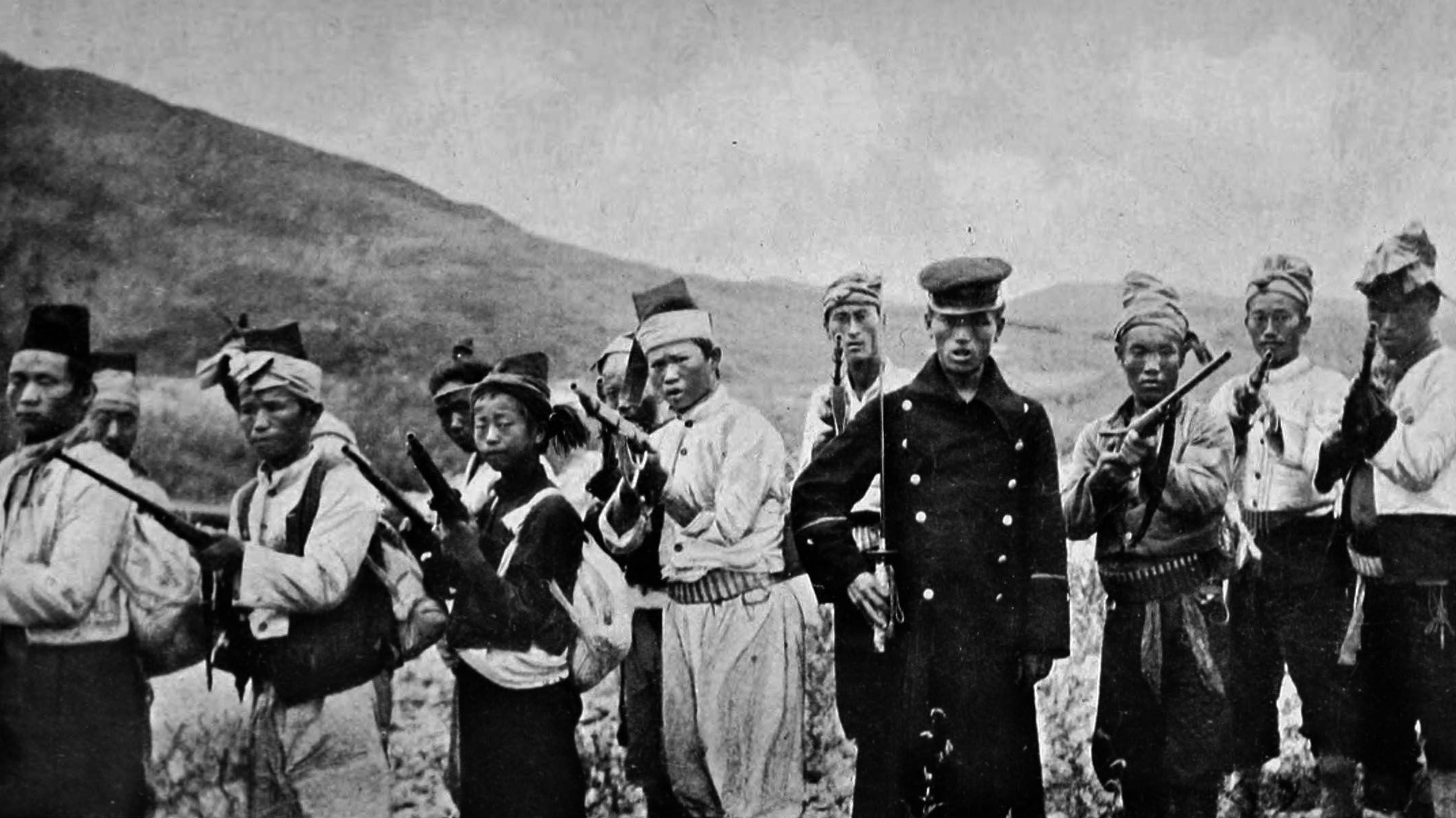 These fierce guerrilla troops are among a number of Koreans who rebelled against Japanese rule in the early 20th century. This photo was taken in 1907, three years prior to the Japanese annexation that essentially made Korea a vassal of the powerful island nation.