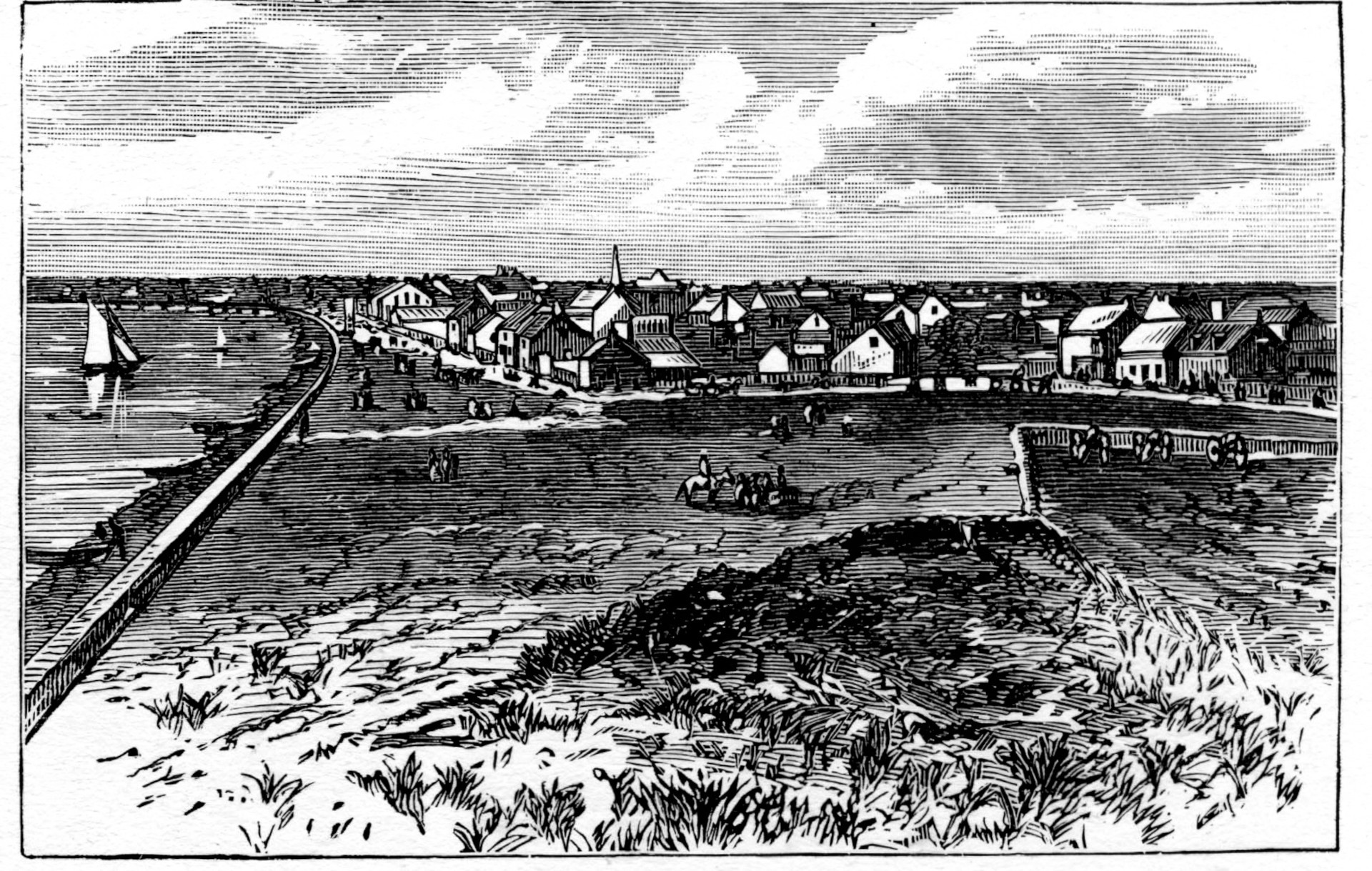 An early 19th-century view of prosperous, Spanish-controlled St. Augustine, Florida. 