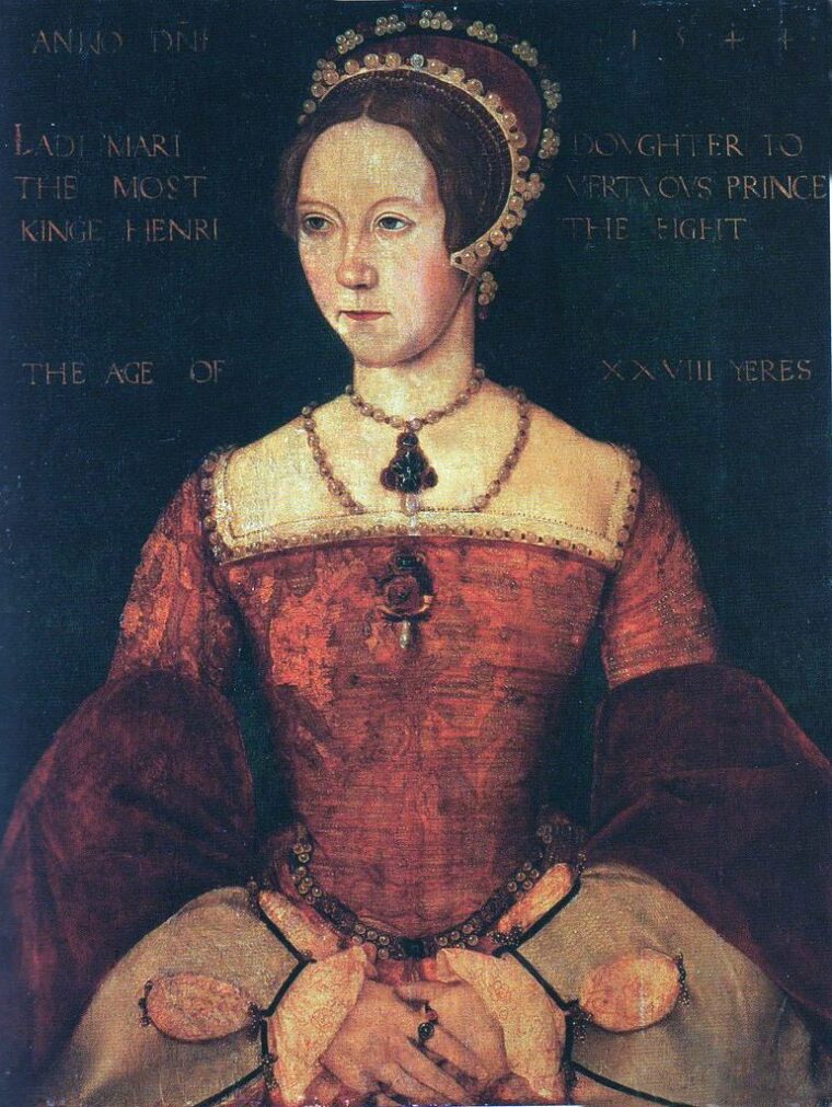Mary Tudor, daughter of King Henry VIII.