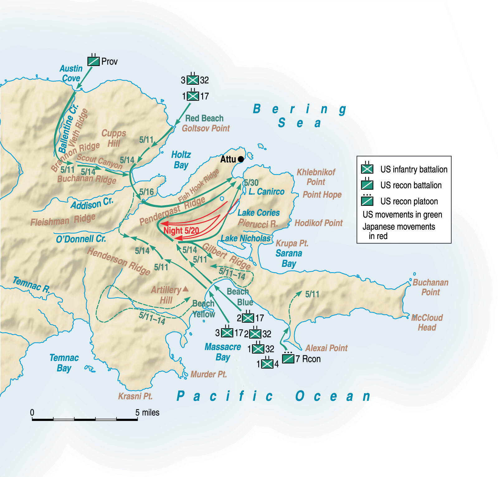 Attu Island Map