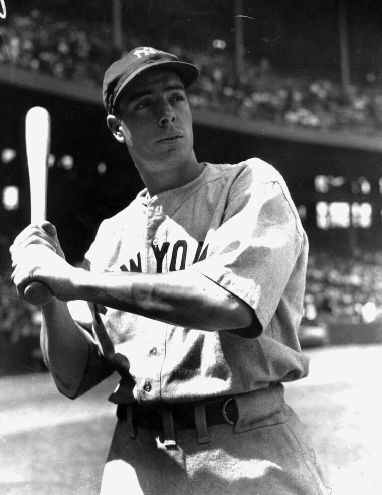 Joe Dimaggio played baseball while in the military.
