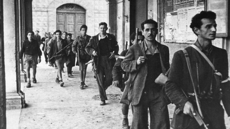 A group of Greek partisans searches for remiaining Nazis in a Greek town.