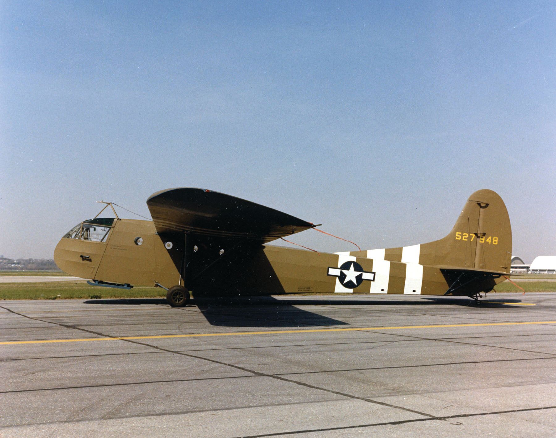 This restored World War II-era Waco glider is on display at the National Museum of the U.S. Air Force at Wright-Patterson Air Force Base near Dayton, Ohio.