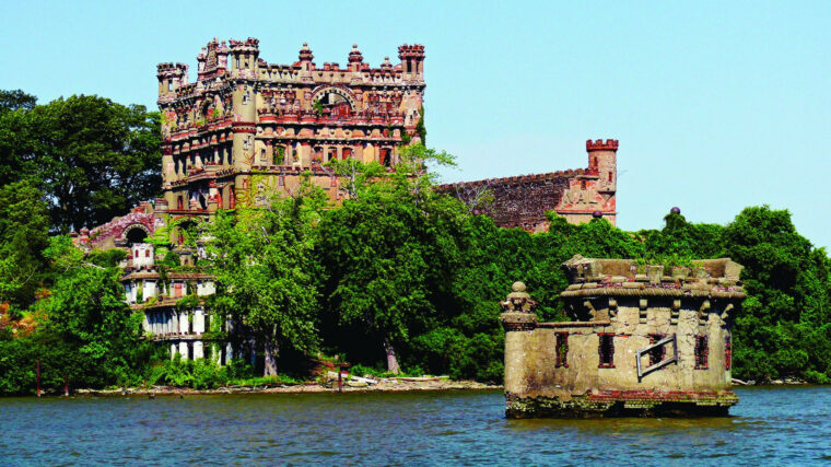 Bannerman Castle, in the Hudson River, sits in ruins today, 50 miles north of New York City.