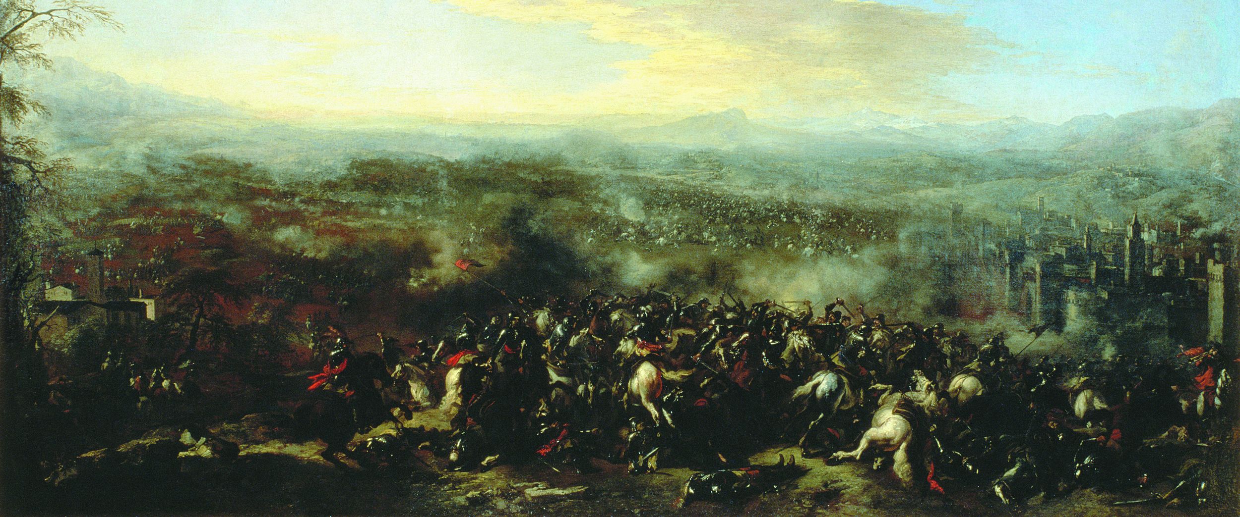 ABOVE: A sweeping panorama of the Battle of Nördlingen gives a stark view of the confused but desperate fighting. 