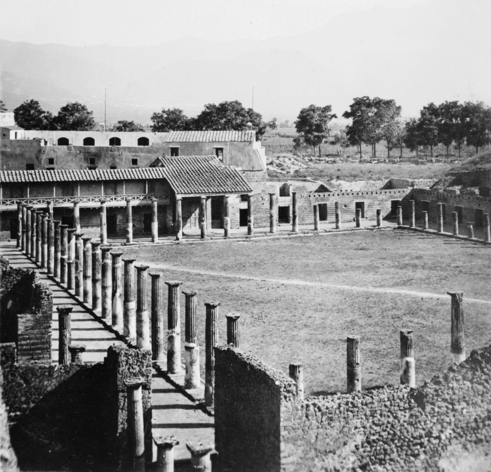 Well-preserved gladiator barracks and training facility near the Colosseum in Rome. Spartacus trained elsewhere, at Capua in southern Italy.