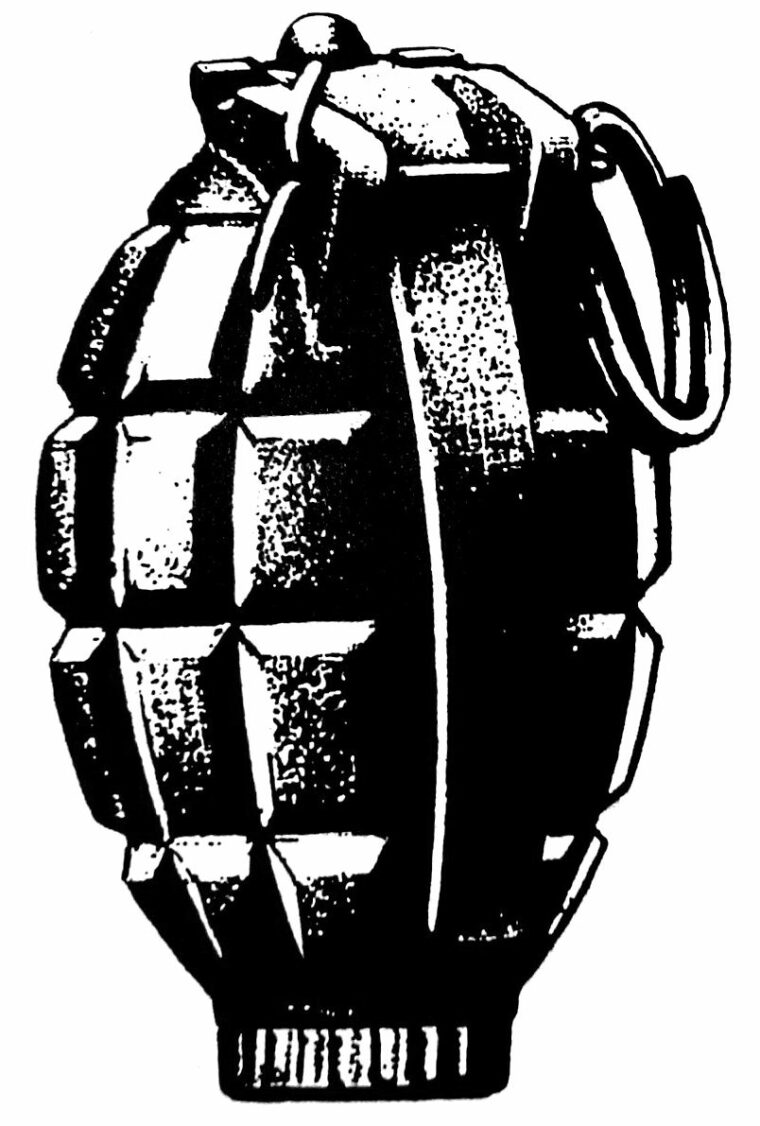 A British World War II-vintage Mills bomb.