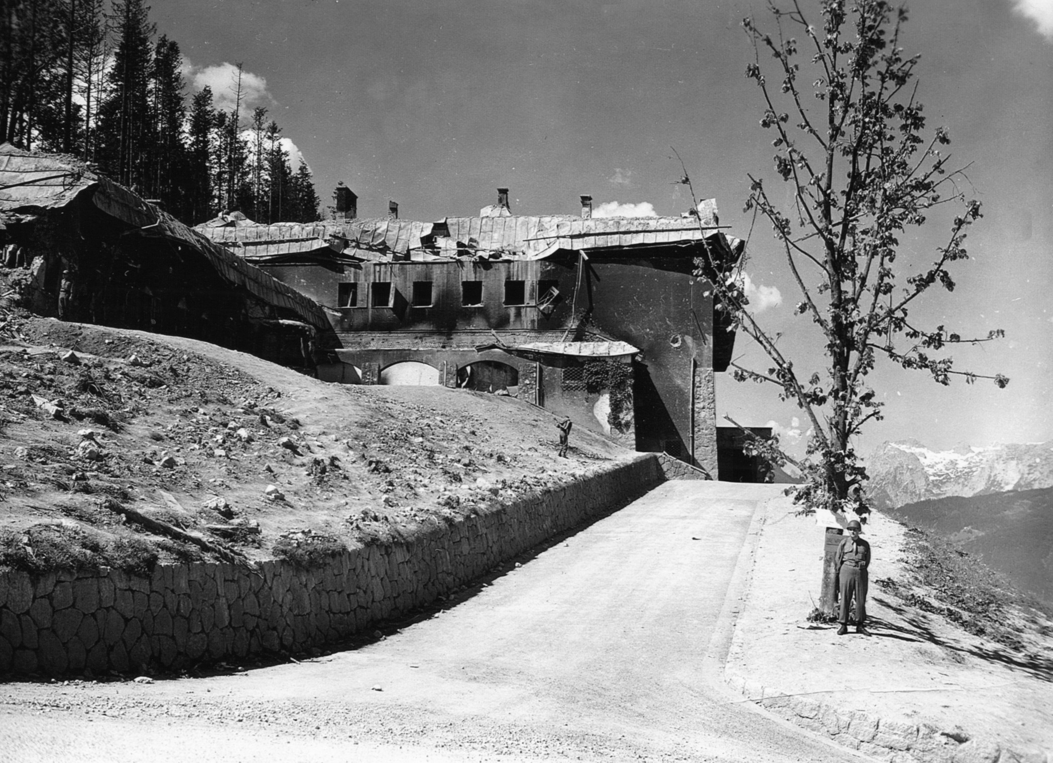 An Allied air raid, which had been staged in the hopes of killing the Führer, failed but buildings in the mountain retreat, including Hitler’s own residence, sustained heavy damage.