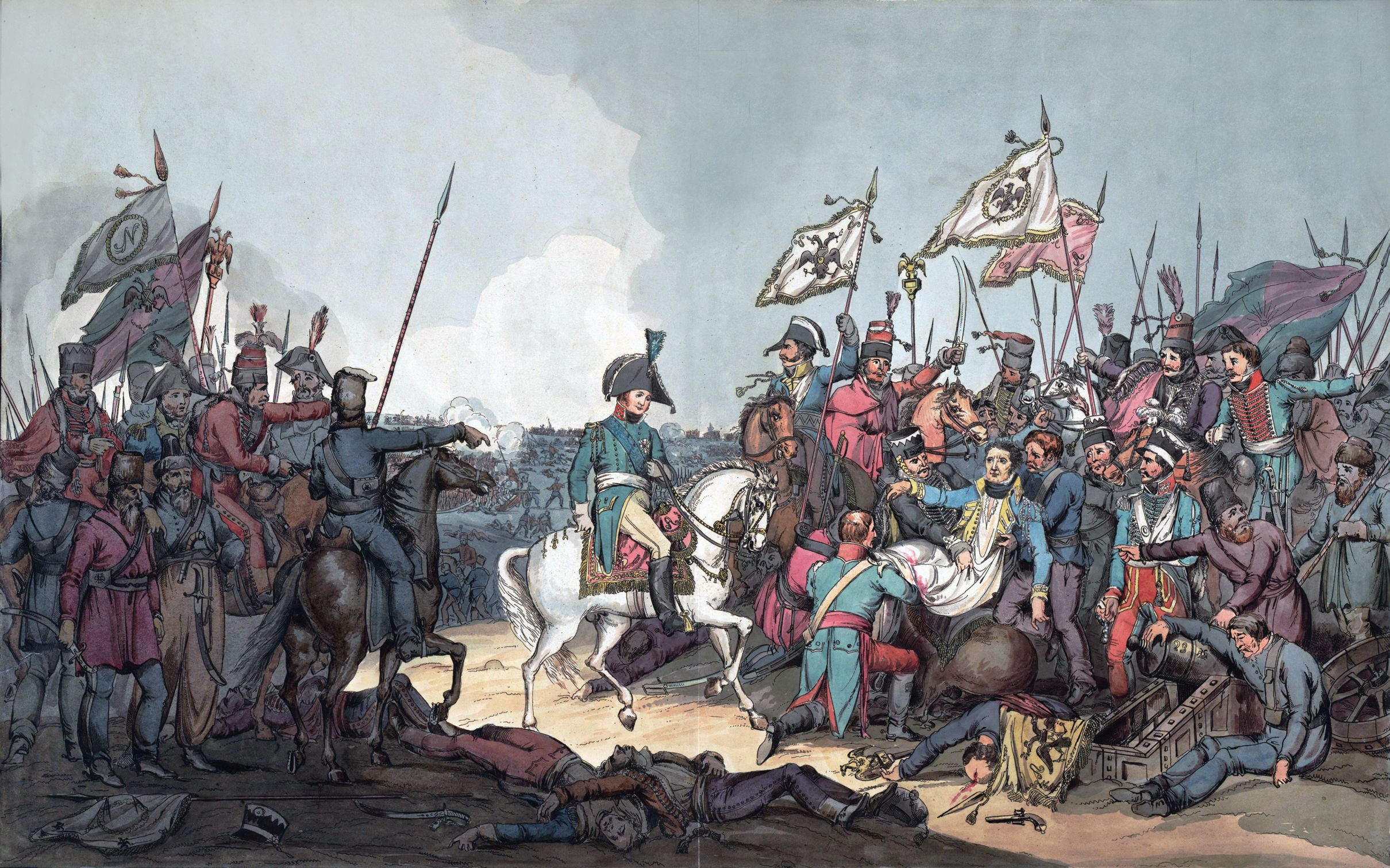  On the second day of the battle, exiled French General Jean Moreau was fatally struck by a cannonball that narrowly missed Russian czar Alexander.