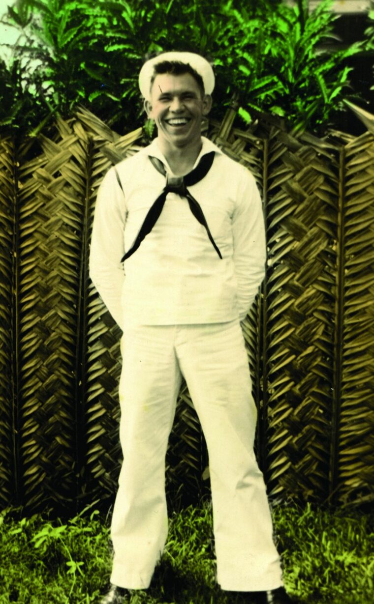 Sailor Howard Brooks, photographed by his brother at Schofield Army Base, Hawaii, in December 1939.