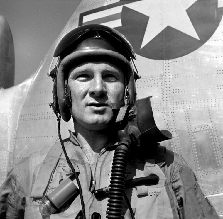Lieutenant Colonel James Coleman, test pilot for the troubled Convair XFY-1 Pogo, won a flying award in 1954 for his courageous work with the aircraft.