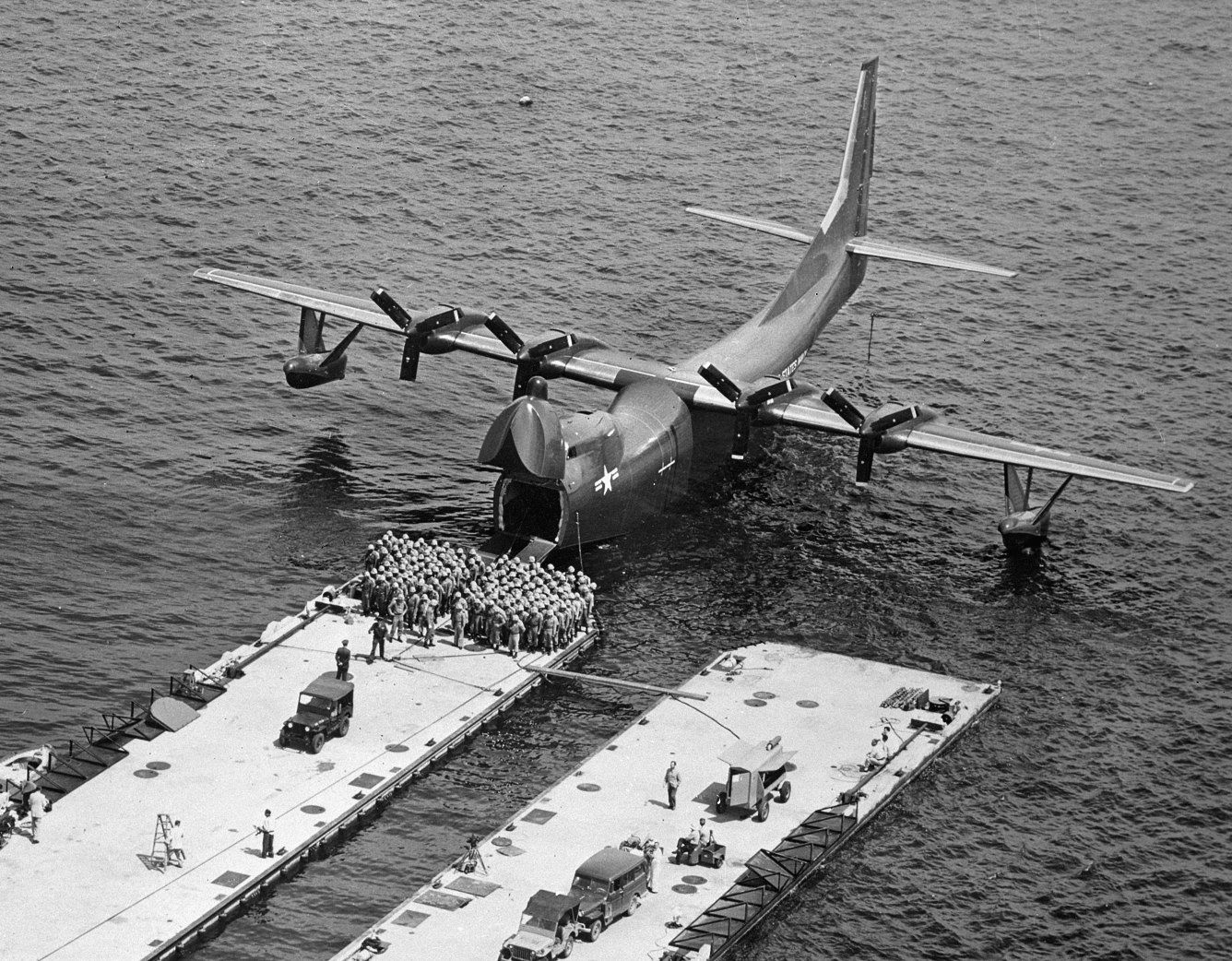 The Convair R3Y-1 Tradewind, nicknamed the Flying LST, was intended to operate as a landing craft, but it performed more efficiently as an aerial tanker.
