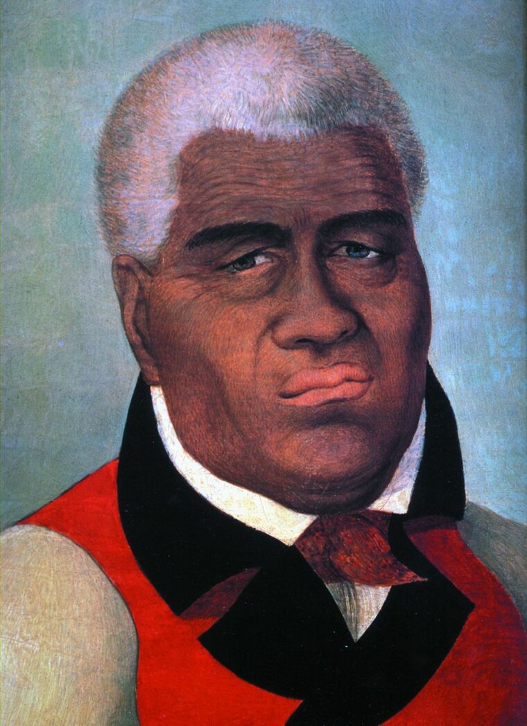Kamehameha I, painted in European clothing, was king of Hawaii from 1795 to 1819.