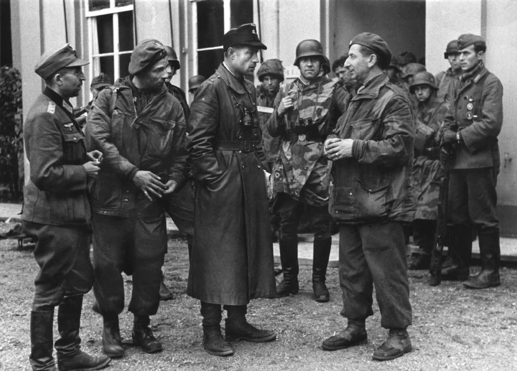 Lieutenant Colonel Marcin Rotter of the Polish 1st Independent Parachute Brigade is interrogated by his Waffen SS captors following the failed Operation Market Garden.